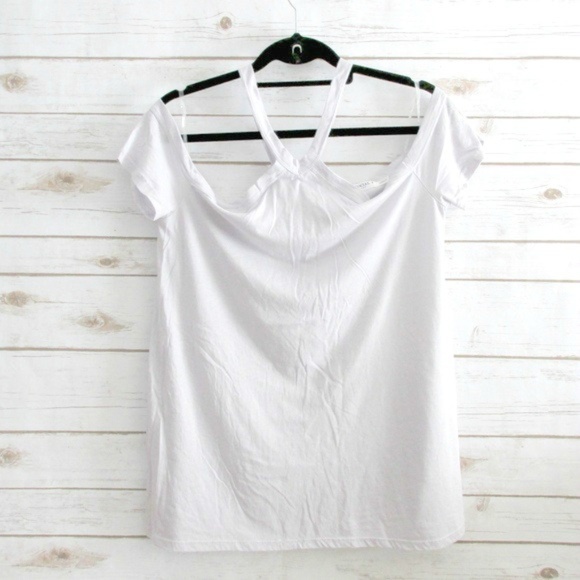 Project Social T Tops - Project Social T Icy Pale Lilac Cold Shoulder Tee